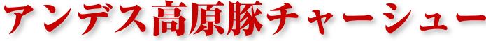 アンデス高原豚チャーシュー